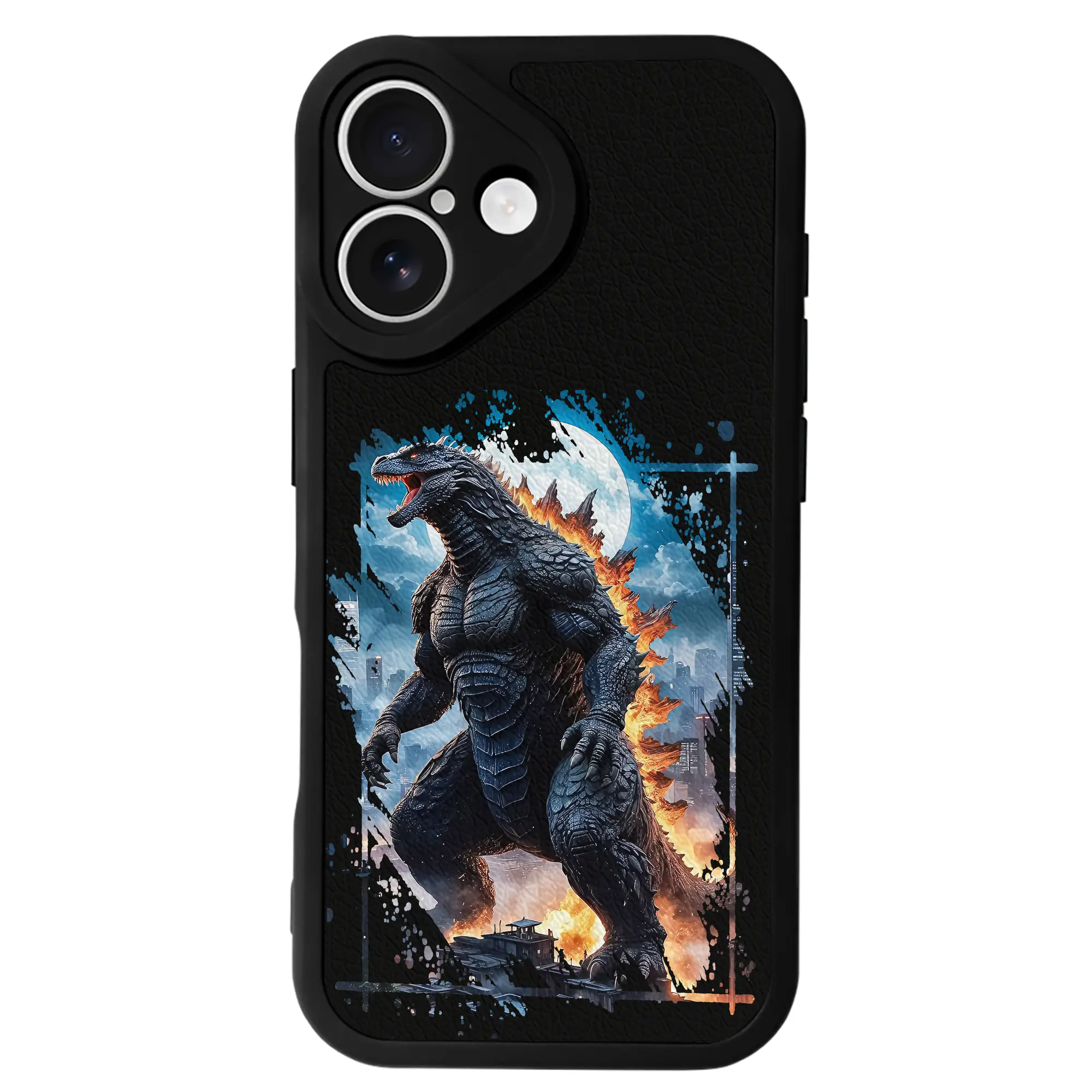 ゴジラ グッズ,ゴジラ - IPhone 16シリーズ対応 ・ シリコンスマホケース ・ レザー調 ・ 高精度フィット ・ 耐衝撃 ・ ワイヤレス充電対応 ・ 精密カット